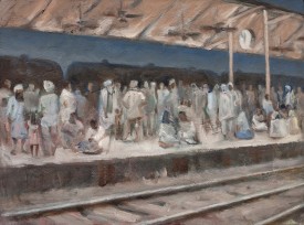 Nächtlicher Bahnhof