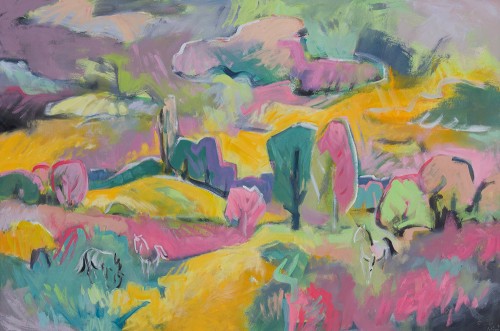 Wolkenlandschaft mit Pferden